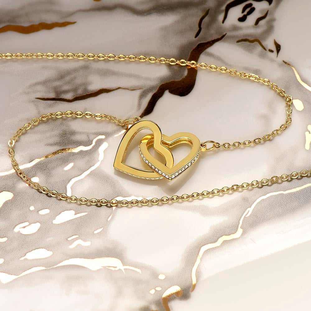 Gift To My Granddaughter-Interlocking Heart Necklace