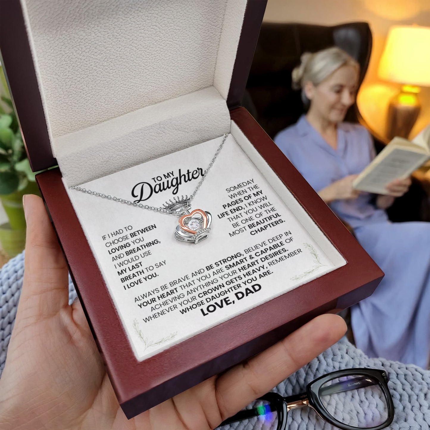 Gift to my Daughter- Crown pendant Necklace