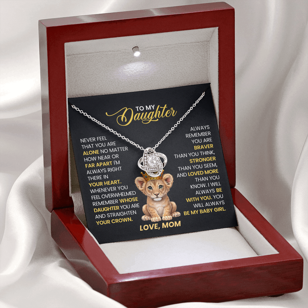 Gift To My Daughter- Love Knot Necklace