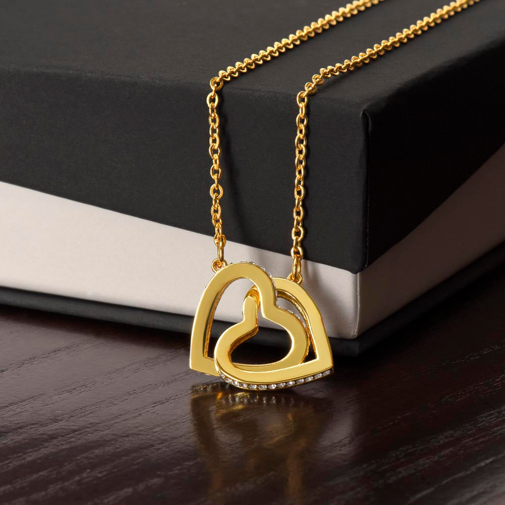 Gift To My Granddaughter-Interlocking Heart Necklace