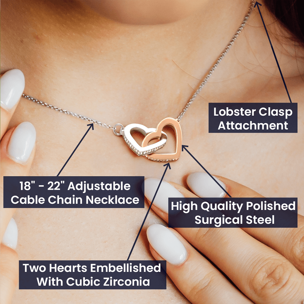 Gift To My Granddaughter-Interlocking Heart Necklace