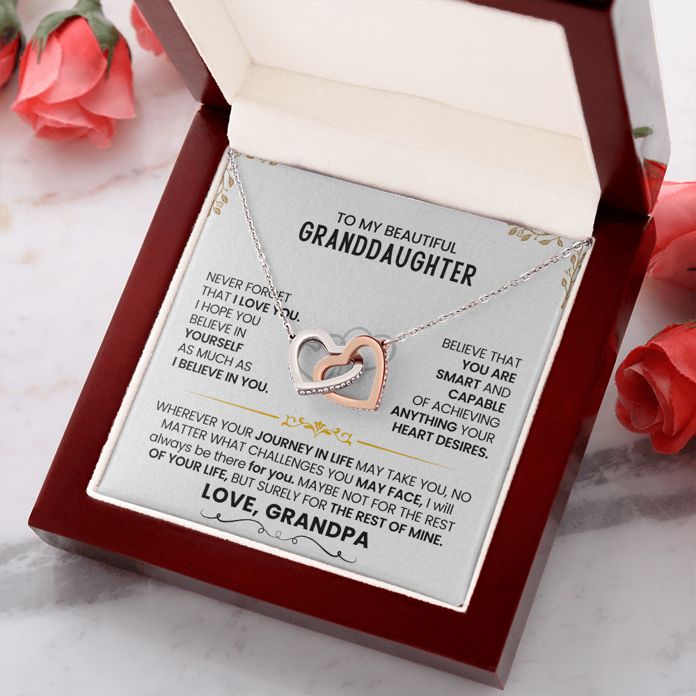 Gift To My Granddaughter-Interlocking Heart Necklace