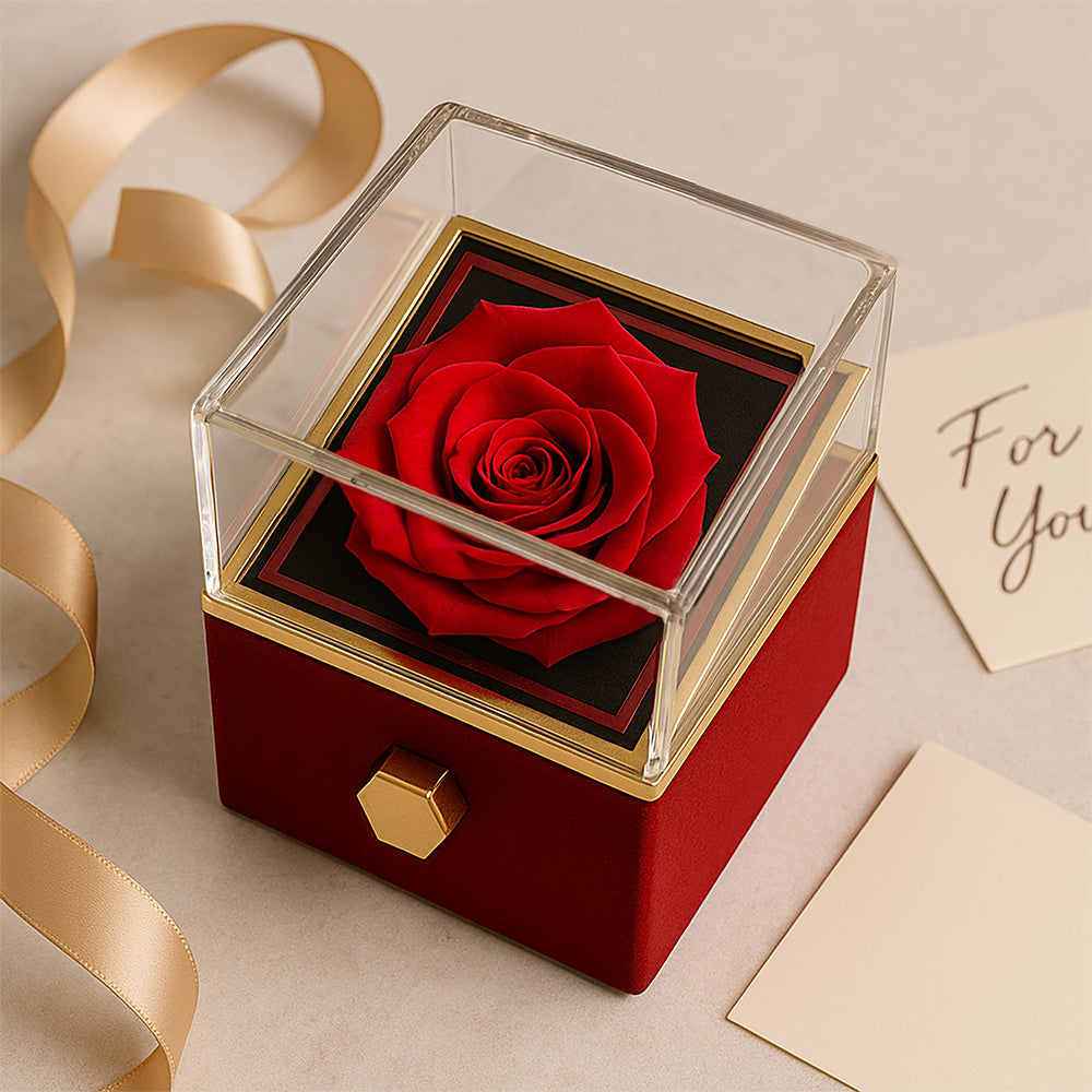Forever Love with Rotating Rose Gift Box